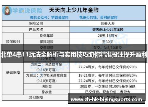 北单4串11玩法全解析与实用技巧助你精准投注提升盈利