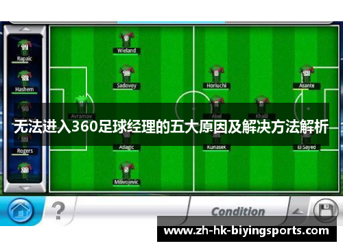 无法进入360足球经理的五大原因及解决方法解析