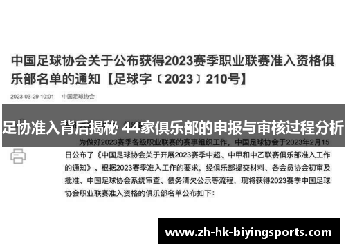 足协准入背后揭秘 44家俱乐部的申报与审核过程分析 足协准入背后揭秘 44家俱乐部的申报与审核过程分析